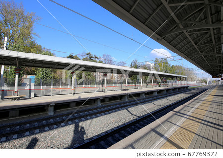 Moscow Central Circle - Little Ring, MCC,or MK MZD, Russia. Verkhnie Kotly railway station Moscow Central Circle - Little Ring, MCC,or MK MZD, Russia. Verkhnie Kotly railway station 67769372