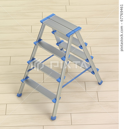 Ladder on wooden floor Ladder on wooden floor 67769461