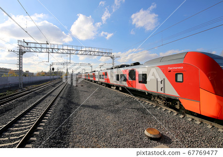 Moscow Central Circle - Little Ring, MCC,or MK MZD, Russia. ZIL railway station Moscow Central Circle - Little Ring, MCC,or MK MZD, Russia. ZIL railway station 67769477