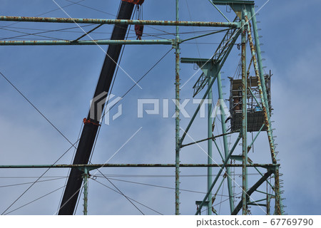 Golf driving range Steel dismantling work scene 67769790