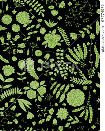 Floral seamless pattern, sketch for your design Floral seamless pattern, sketch for your design 67774976