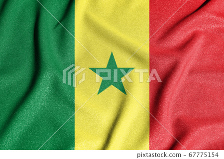 National flag of the Senegal. The main symbol of 67775154