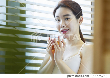 Tea Time, Tea Therapy, Foot Bath, Healing, Young Woman Tea Time, Tea Therapy, Foot Bath, Healing, Young Woman 67775268