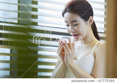 Tea Time, Tea Therapy, Foot Bath, Healing, Young Woman Tea Time, Tea Therapy, Foot Bath, Healing, Young Woman 67775269