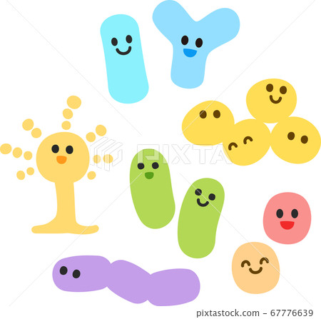 Character illustration set of useful microorganisms 67776639
