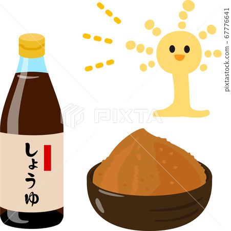 Koji mold character and soy sauce, miso Koji mold character and soy sauce, miso 67776641