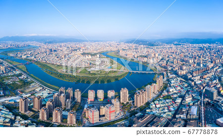 Taipei City Aerial View, Asia business concept 67778878