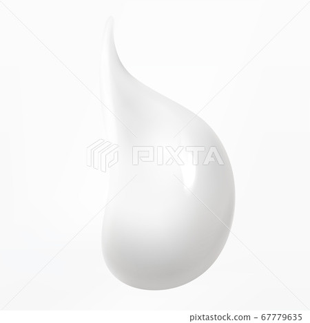 White background, white cream, milk, realistic vector illustration. White background, white cream, milk, realistic vector illustration. 67779635