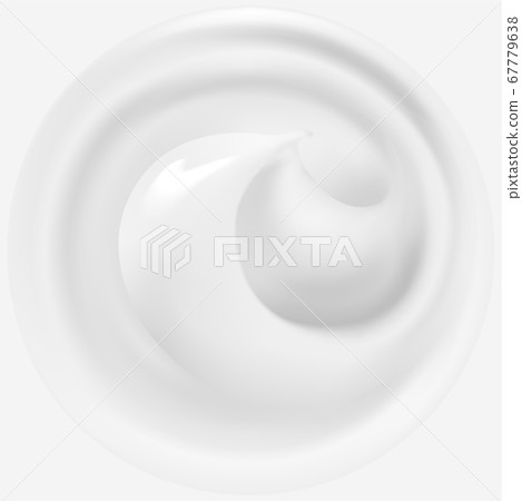 White background, white cream, milk, realistic vector illustration. White background, white cream, milk, realistic vector illustration. 67779638