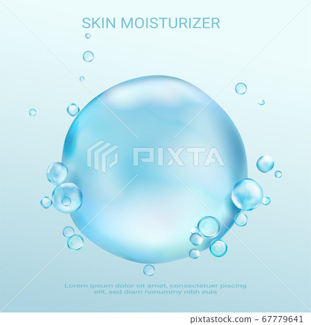 化妝品保濕水水分矢量 67779641