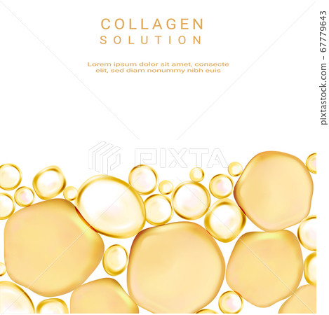 化妝品溶液。膠原蛋白精華矢量 67779643