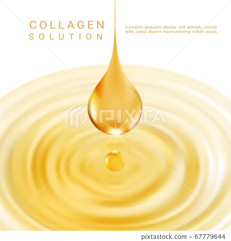 化妝品溶液。膠原蛋白精華矢量 67779644