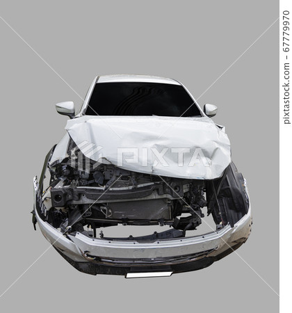 Front of gray color car damaged and broken by Front of gray color car damaged and broken by 67779970