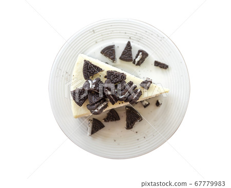 Top view home made cheesecake no brake with Top view home made cheesecake no brake with 67779983