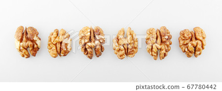 Walnuts Isolated On White Background Walnuts Isolated On White Background 67780442
