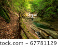 Fujikawachi Gorge Promenade in the fresh green season 67781129