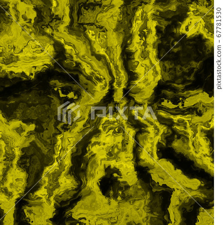 Wavy and haphazard mixing of yellow shades on black canvas. Concept of home decor and interior designing 67781530