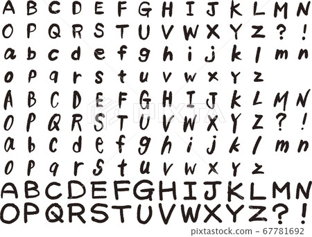 英文筆刷字母ABC英文字母 英文筆刷字母ABC英文字母 67781692