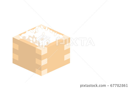 以正方形計量的單個精米的插圖 67782861