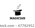 magician hat logo design 67782952
