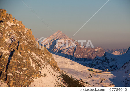 Italy Dolomites sunset view skiing area wolkenstein Winter Mountains Landscape Italian alpes Italy Dolomites sunset view skiing area wolkenstein Winter Mountains Landscape Italian alpes 67784040