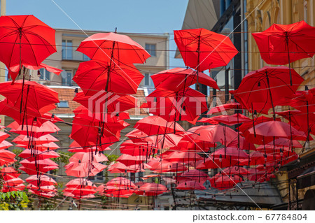 Red Umbrellas Red Umbrellas 67784804