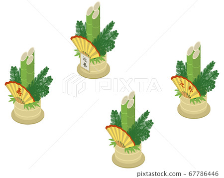 Kadomatsu isometric illustration Kadomatsu isometric illustration 67786446