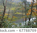 Autumn landscape of Kagami pond in Togakushi, Nagano prefecture 67788709