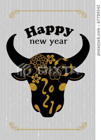 2021 ox year New Year's card 2021 ox year New Year's card 67789542