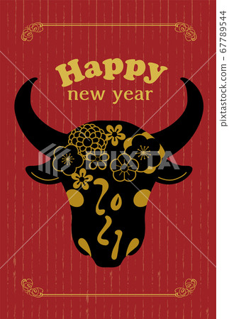 2021 ox year New Year's card 2021 ox year New Year's card 67789544