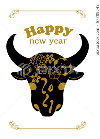 2021 ox year New Year's card 2021 ox year New Year's card 67789545