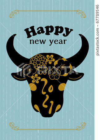 2021 ox year New Year's card 2021 ox year New Year's card 67789546