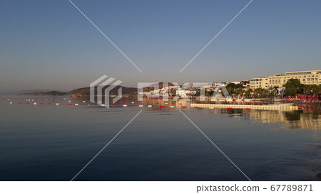 Gumbet, Bodrum Aegean sea bay and beach panorama 67789871
