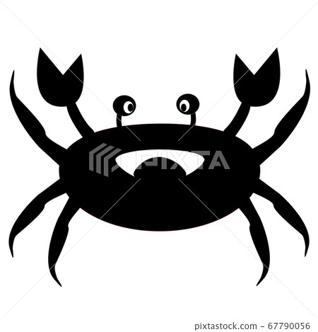 crab silhouette sign. crab icon on white background. crab logo. 67790056