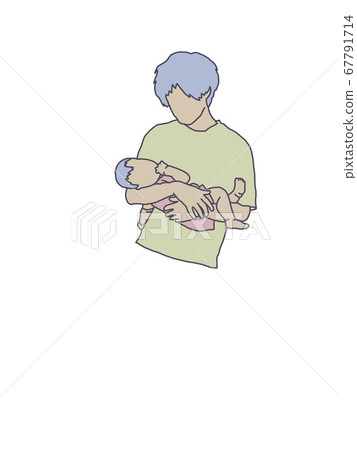 A man holding a baby A man holding a baby 67791714