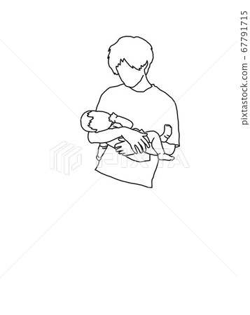 A man holding a baby A man holding a baby 67791715