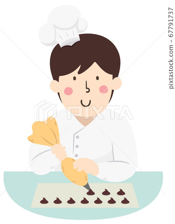 Man Chocolatier Illustration 67791737