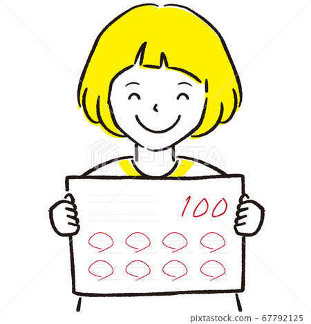 100個手繪1color女孩 67792125