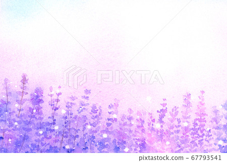 Fantastic lavender watercolor postcard size ratio 67793541