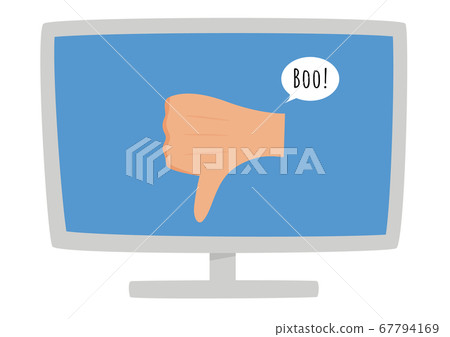 PC monitor _ booing hand PC monitor _ booing hand 67794169