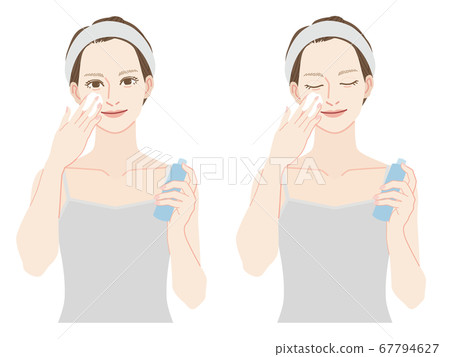 女人用乳液保濕皮膚 67794627
