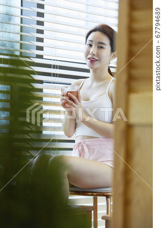 Tea Time, Tea Therapy, Foot Bath, Healing, Young Woman Tea Time, Tea Therapy, Foot Bath, Healing, Young Woman 67794689