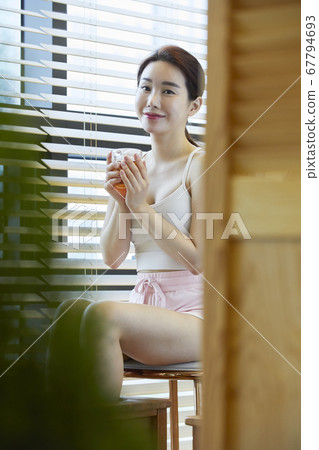 Tea Time, Tea Therapy, Foot Bath, Healing, Young Woman Tea Time, Tea Therapy, Foot Bath, Healing, Young Woman 67794693
