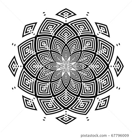 Abstract geometric circle rotation pattern. Abstract geometric circle rotation pattern. 67796009