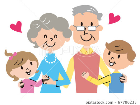 Grandparents grandchildren illustration Grandparents grandchildren illustration 67796233