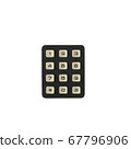 白色背景上的數字鍵盤 67796906