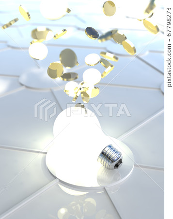 Crowdfunding image CG illustration to send ideas and raise funds 67798273