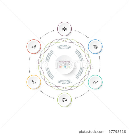 Vector infographic circle high tech style can use - Stock Illustration ...