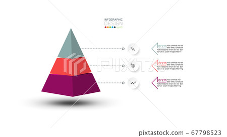 Vector design diagram presentation on pyramid 67798523