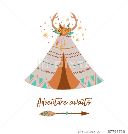 teepee tent vector clipart